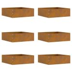 Margine pentru gazon 6 pcs Ruginit 40 x 40 x 13 cm GartenMobel Dekor