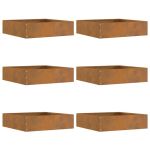 Margine pentru gazon 6 pcs Ruginit 50 x 50 x 13 cm GartenMobel Dekor
