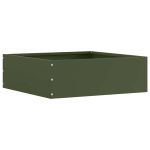 Margine pentru gazon Verde măsliniu 40 x 40 x 13 cm Oțel GartenMobel Dekor