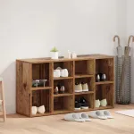 Bancă pentru pantofi cu raft Lemn vechi 103 x 30 x 54.5 cm GartenMobel Dekor