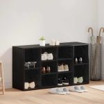 Bancă pentru pantofi cu raft Stejar negru 103 x 30 x 54.5 cm GartenMobel Dekor