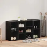 Bancă pentru pantofi cu raft Stejar negru 103 x 30 x 54.5 cm GartenMobel Dekor