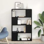 Set comodă TV Pe perete Negru 80 x 24 x 125 cm Lemn compozit GartenMobel Dekor