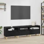 Cabinet TV Stejar Negru 150 x 30 x 45 cm Lemn compozit GartenMobel Dekor