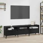 Cabinet TV cu sertar Stejar Negru 150 x 30 x 45 cm GartenMobel Dekor