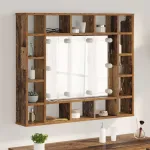 Dulap cu oglindă Lemn vechi 91 x 15 x 76.5 cm Lemn compozit GartenMobel Dekor