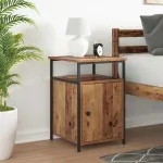 Dulap de noapte Lemn vechi Lemn compozit GartenMobel Dekor