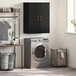 Dulap montat pe perete Negru 69.5 x 34 x 90 cm Lemn compozit GartenMobel Dekor