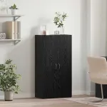 Dulap de birou Stejar negru 60 x 32 x 115 cm Lemn compozit GartenMobel Dekor