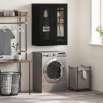 Dulap montat pe perete Negru 69,5 x 34 x 90 cm Lemn compozit GartenMobel Dekor