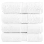 Prosoape de baie premium SOLUND, 4 buc., albe, 30 x 30 cm, 600 g/m² GartenMobel Dekor