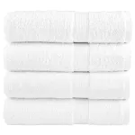 Prosoape de baie premium SOLUND 4 buc alb 100x150cm 600gsm GartenMobel Dekor