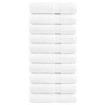 Prosoape de duș premium SOLUND 10 buc alb 70x140cm 600 gsm GartenMobel Dekor