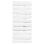 Prosoape de duș premium SOLUND 10 buc alb 70x140cm 600 gsm GartenMobel Dekor