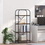 Raft pentru cărți Stejar afumat 60 x 30 x 146 cm Lemn compozit GartenMobel Dekor