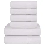 Set prosoape 6 piese alb 360 g/m² 100% bumbac GartenMobel Dekor