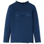 Tricou pentru copii cu mâneci lungi, bleumarin, 128 GartenMobel Dekor