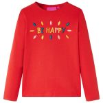 Tricou pentru copii cu mâneci lungi, roșu, 116 GartenMobel Dekor