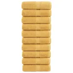 Prosoape de baie premium SOLUND, 10 buc., aurii, 30 x 30 cm, 600 g/m² GartenMobel Dekor