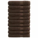 Prosoape de saună premium SOLUND 10 buc maro 80x200cm 600gsm GartenMobel Dekor