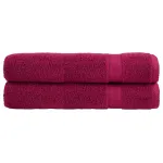 Prosoape premium SOLUND 2 buc roșu bordo 100x200cm 600gsm GartenMobel Dekor
