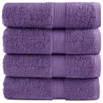 Prosoape de baie premium SOLUND, 4 buc., violet, 30x30 cm, 600 g/m² GartenMobel Dekor