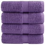 Prosoape oaspeți premium SOLUND 4 buc violet 30x50 cm 600 gsm GartenMobel Dekor
