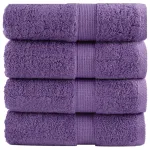 Prosoape oaspeți premium SOLUND 4 buc violet 30x50 cm 600 gsm GartenMobel Dekor