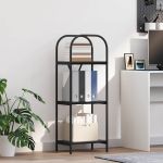 Raft pentru cărți Stejar negru 40 x 30 x 109 cm Lemn compozit GartenMobel Dekor