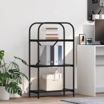 Raft pentru cărți Stejar negru 60 x 30 x 109 cm Lemn compozit GartenMobel Dekor