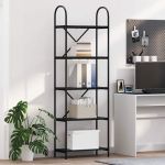 Raft pentru cărți Stejar negru 60 x 30 x 183 cm Lemn compozit GartenMobel Dekor