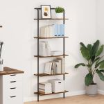 Raft pentru cărți Stejar afumat 60 x 24 x 168 cm Lemn compozit GartenMobel Dekor