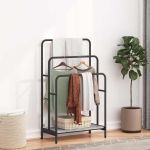 Stativ pentru haine sonoma gri 60 x 30 x 100.5 cm Lemn compozit GartenMobel Dekor