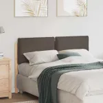 Tăblie tapițată Gri natural și deschis 160 cm Lemn de pin masiv GartenMobel Dekor