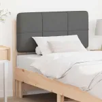 Tăblie tapițată Maro și gri deschis 90 cm Lemn de pin masiv GartenMobel Dekor