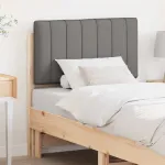 Tăblie tapițată Maro și gri deschis 80 cm Lemn de pin masiv GartenMobel Dekor
