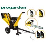 Pachet ProGARDEN TB100E Tocator resturi vegetale, 12CP, 65-100mm + MF3545P Motoerastrau 450mm, 3.4CP + 4L ulei ProAdvanced PowerfulTools