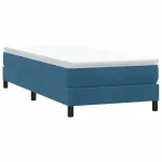 Pat cu arcuri fără saltea Albastru închis 100x210 cm catifea GartenMobel Dekor