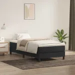 Pat cu arcuri fără saltea negru 90x220 cm catifea GartenMobel Dekor