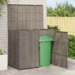 Cutie pentru gunoi 2 pcs Gri 65 x 80 x 115 cm Polietilenă GartenMobel Dekor
