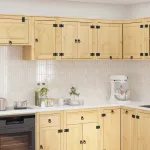 Dulap cu raft cu ușă Miere 60 x 32 x 40 cm Lemn de pin masiv GartenMobel Dekor