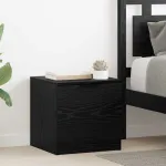 Dulap de pat 2 pcs Stejar negru 40 x 39 x 40 cm Lemn compozit GartenMobel Dekor