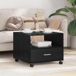 Masă de cafea Stejar Negru 55 x 55 x 45cm Lemn compozit GartenMobel Dekor