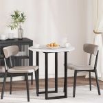 Placă de masă Alb 70 x 70 x 1,5 cm Lemn compozit GartenMobel Dekor