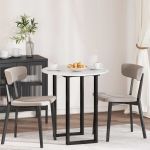 Placă de masă Alb foarte lucios 70 x 70 x 1.5 cm Lemn compozit GartenMobel Dekor