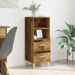 Bufet cu sertar Lemn vechi 34 x 34.5 x 90 cm Lemn compozit GartenMobel Dekor