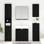 Dulap de Baie Stejar Negru 64,5 x 33,5 x 59 cm Lemn compozit GartenMobel Dekor