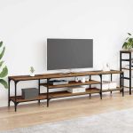 Cabinet TV Lemn Vechi 201 x 35 x 45 cm Lemn Ingineresc și Fier GartenMobel Dekor