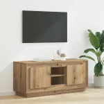 Cabinet TV Stejar Artizanal 102 x 35 x 45 cm Lemn compozit GartenMobel Dekor