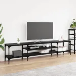 Cabinet TV Stejar Negru 201 x 35 x 45 cm GartenMobel Dekor